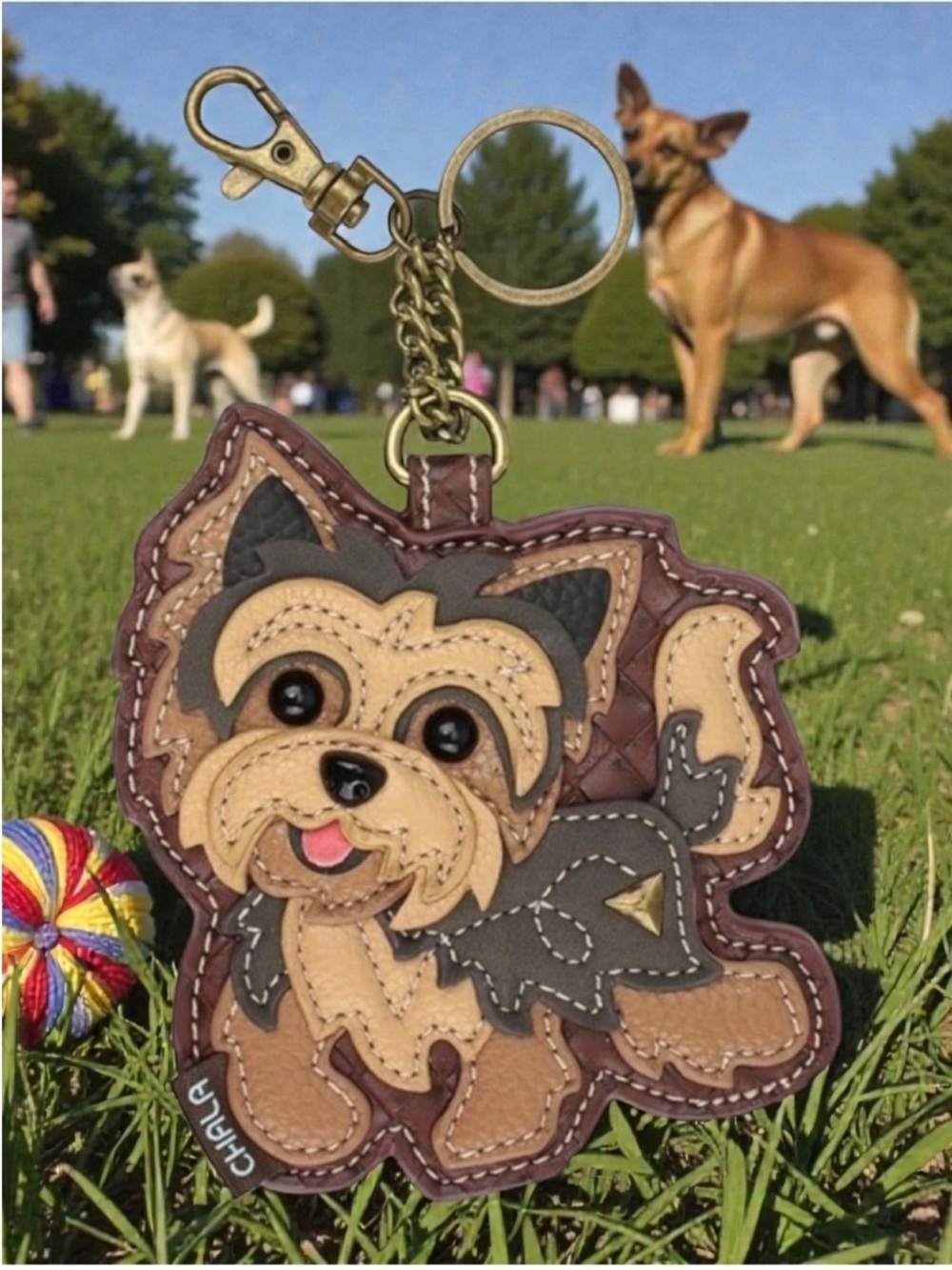 Chala Yorkie Bag Charm/Coin Purse - Picture 3 of 5